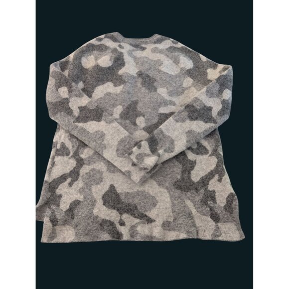 Athleta Womens Gray Camouflage Sweater Alpaca Wool Blend Long Sleeve Crewneck M - Picture 9 of 11